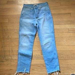 Madewell stovepipe high rise jeans size 27